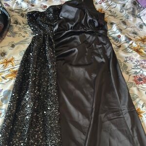 Elegant Black Sequin Gown